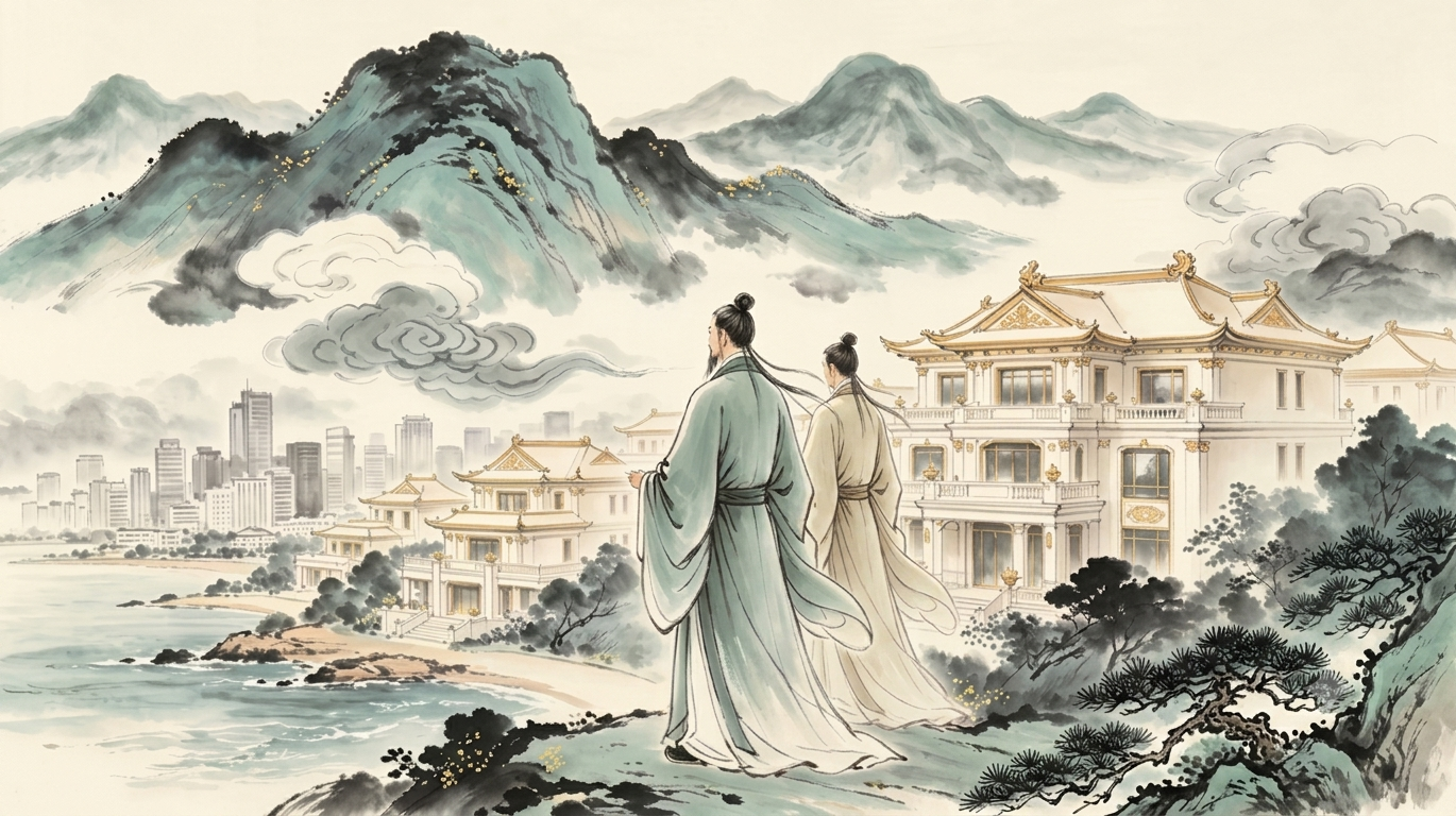风水命理山水主视觉